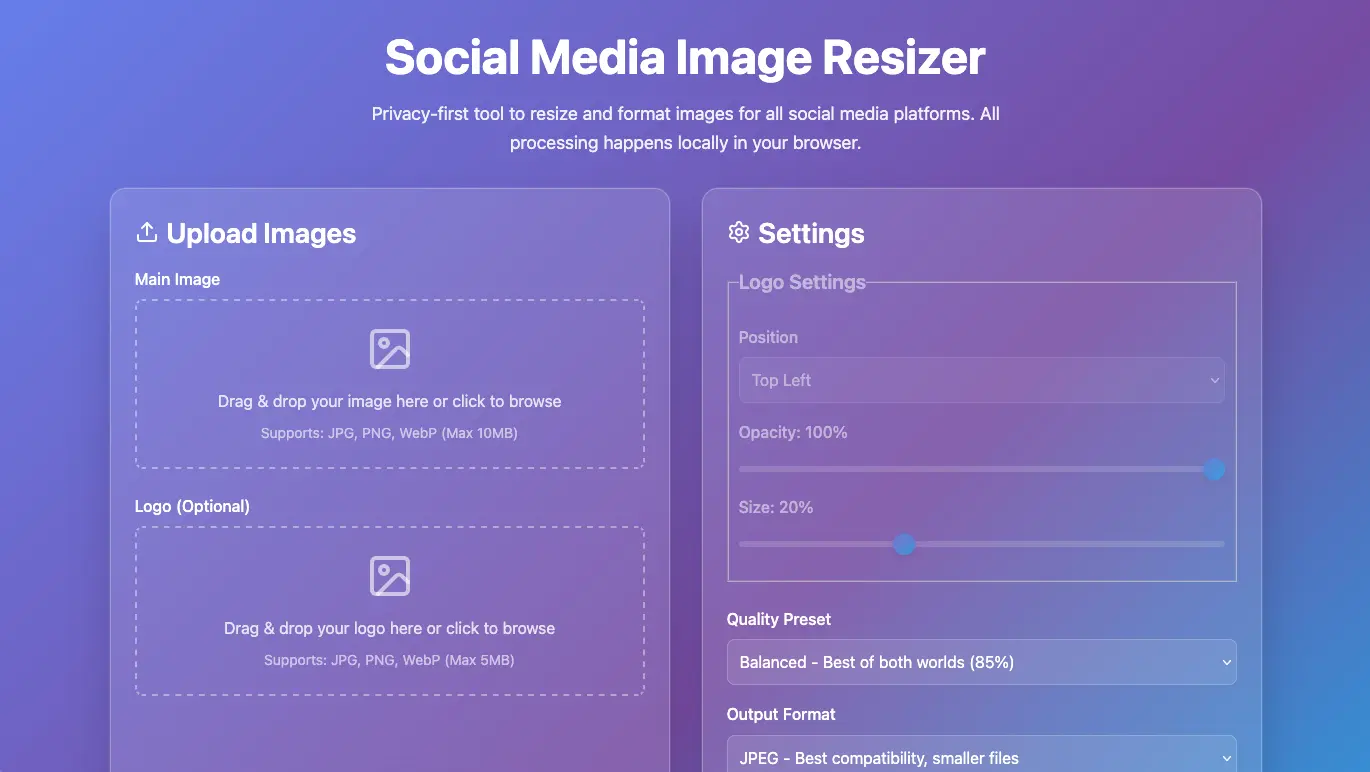 Social Resizer Screenshot